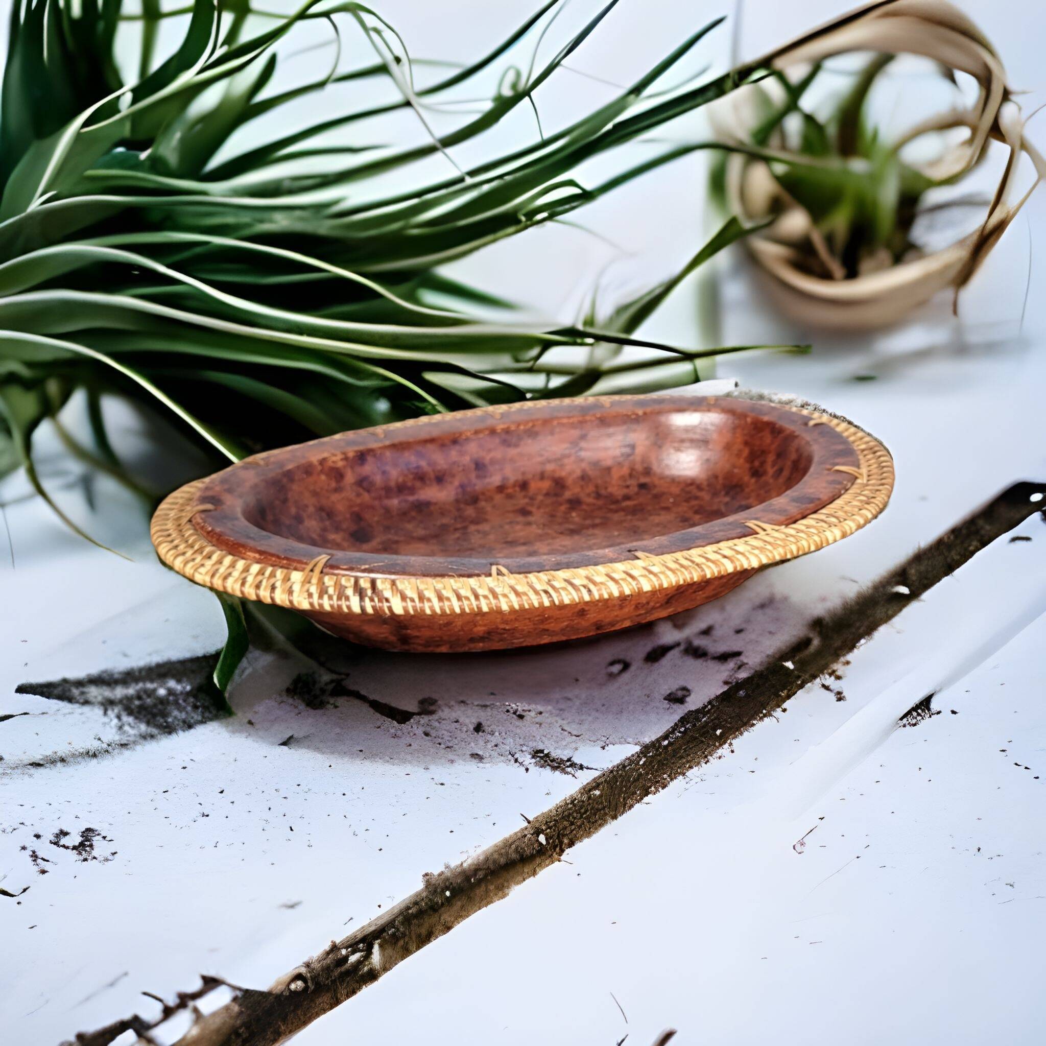 Dish or basketry basketry and ceramic