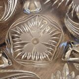50s molded glass footed bowl