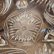 Coupe sur pied en verre moulé 50's