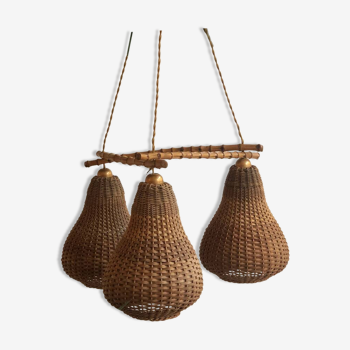 Chandelier - bamboo and wicker