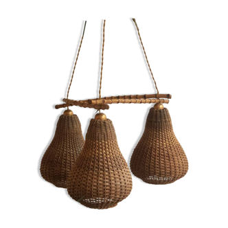 Chandelier - bamboo and wicker