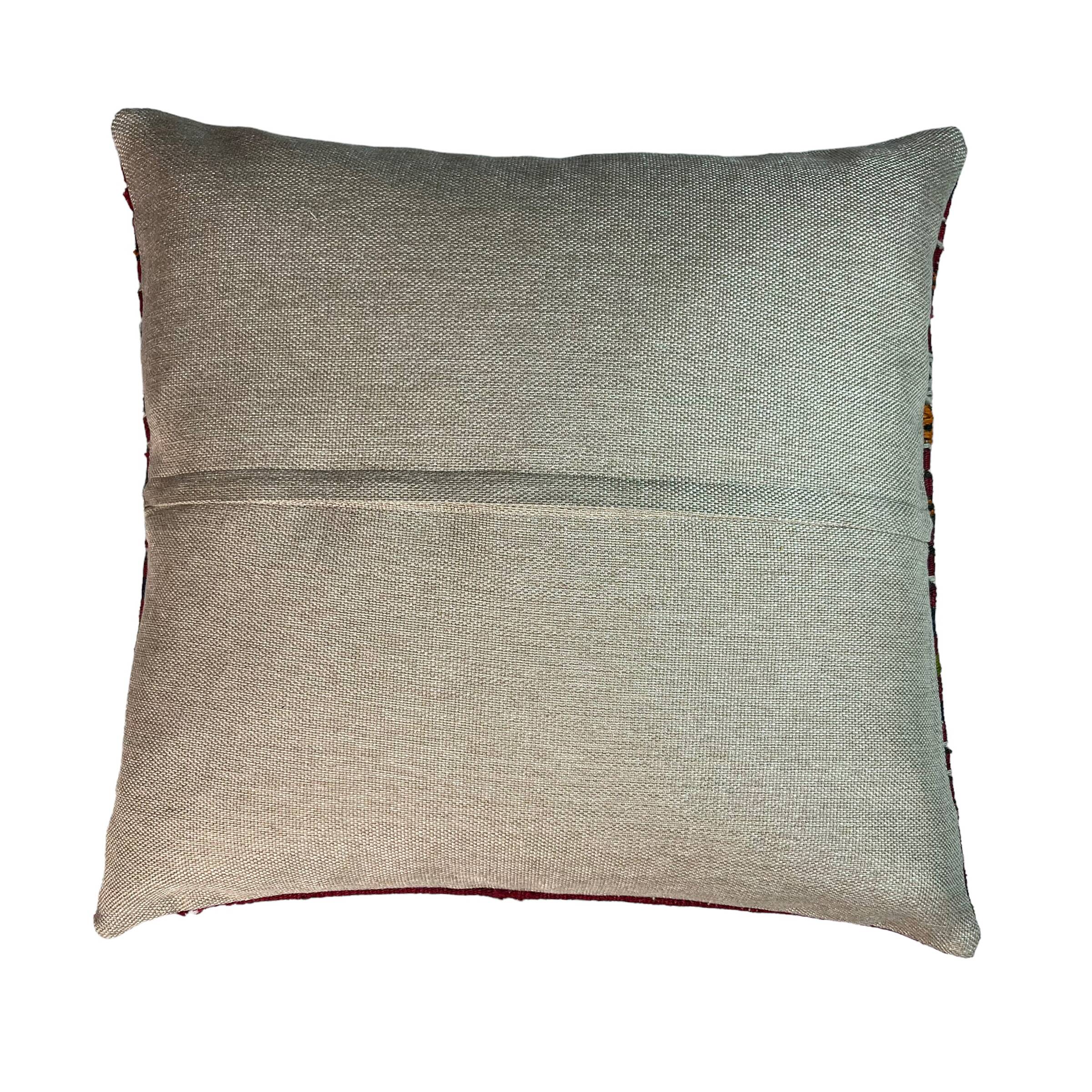 Vintage turkish kilim cushion cover , 55 x 55 cm