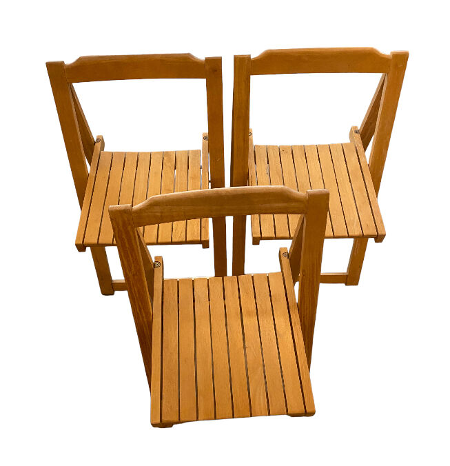 Chaise pliante en bois