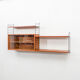 Étagère String, teck, avec vitrine, vintage