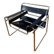 Wassily armchair by Marcel Breuer, midnight blue, Italian edition