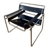Wassily armchair by Marcel Breuer, midnight blue, Italian edition