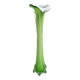 large soliflore vase in opaline and apple green glass Murano style 60s-70s