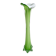 large soliflore vase in opaline and apple green glass Murano style 60s-70s