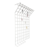 White minimalist string coat rack, modern mid-century, 1960s.