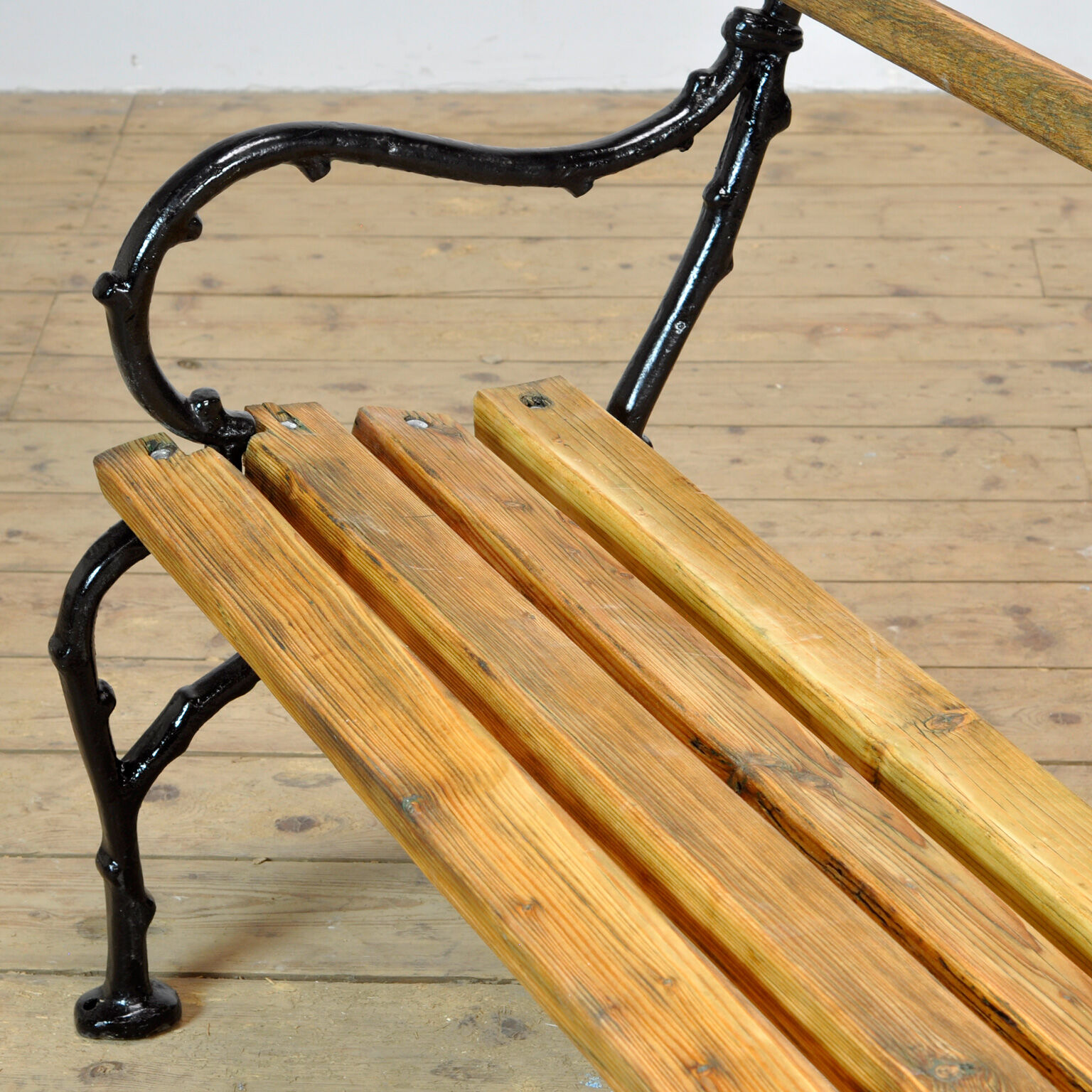 Cast iron and pine garden bench, 1930's