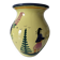 Quimper Henriot Vase – Rare mixed decoration (D.301 + monochrome) on a yellow background
