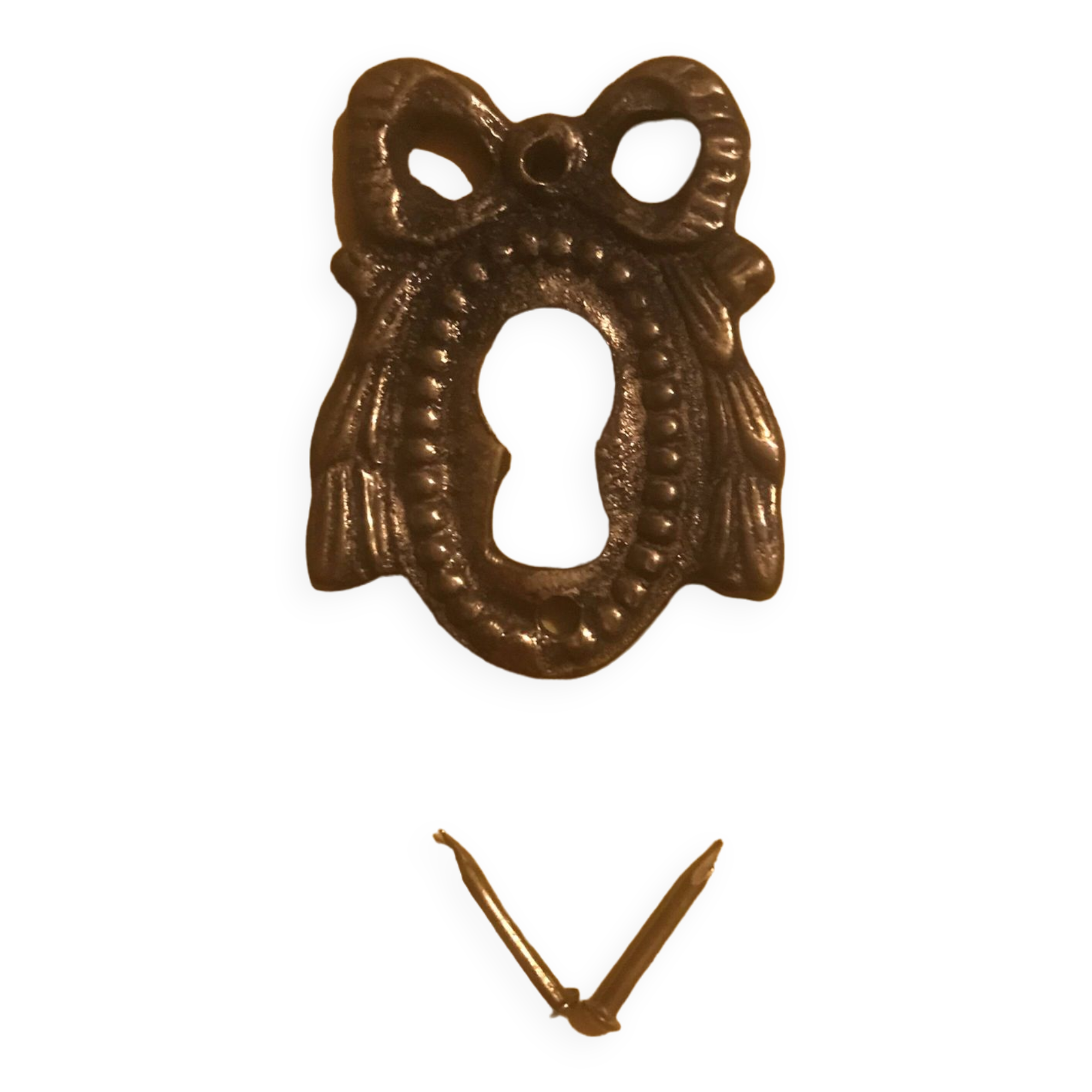 Old brass lock entrance