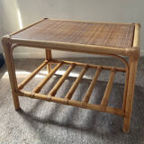 Rattan coffee table from the 70s