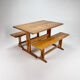 Table et de deux bancs, années 1960