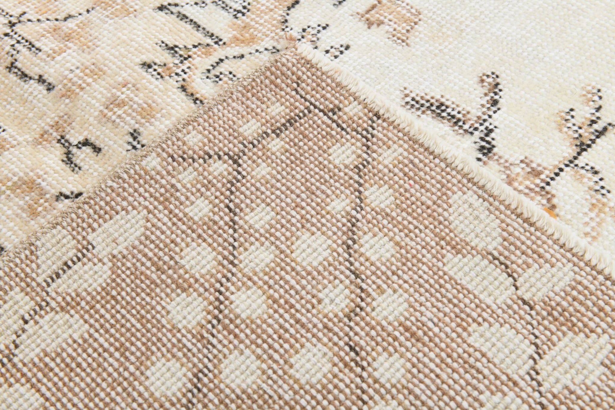 6x10 Cream & Beige Oriental Turkish Area Rug, 193x298Cm