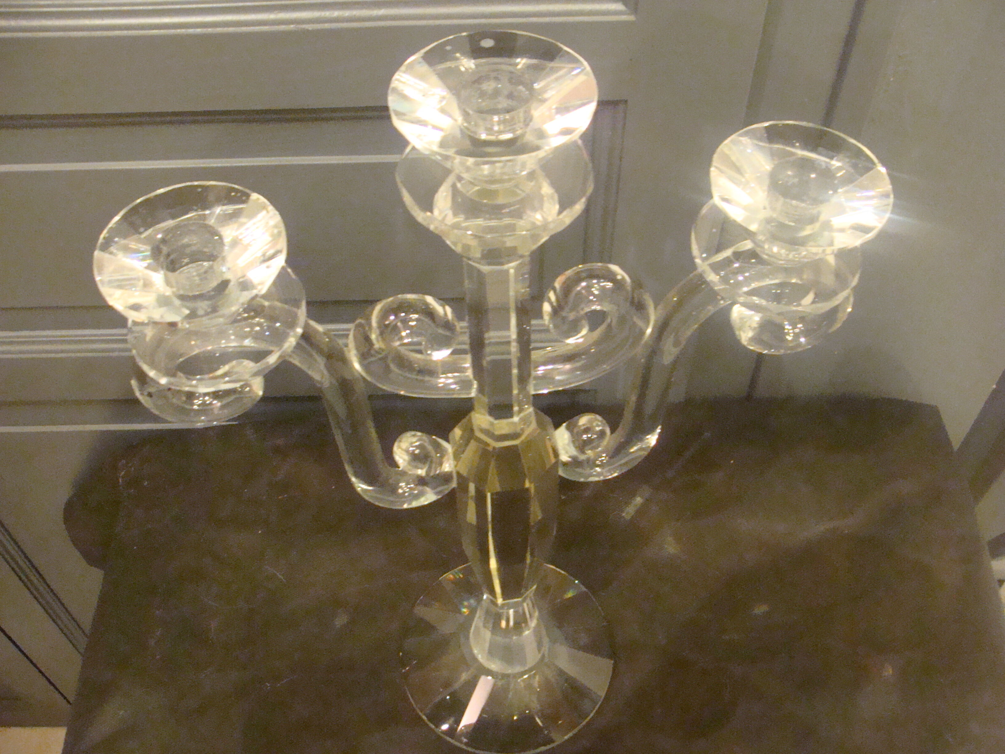 Crystal candle holder