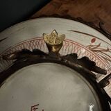 Plat en bronze et coupe Japon XIXe Napoléon III Imari