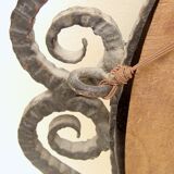 1930 hammered metal mirror