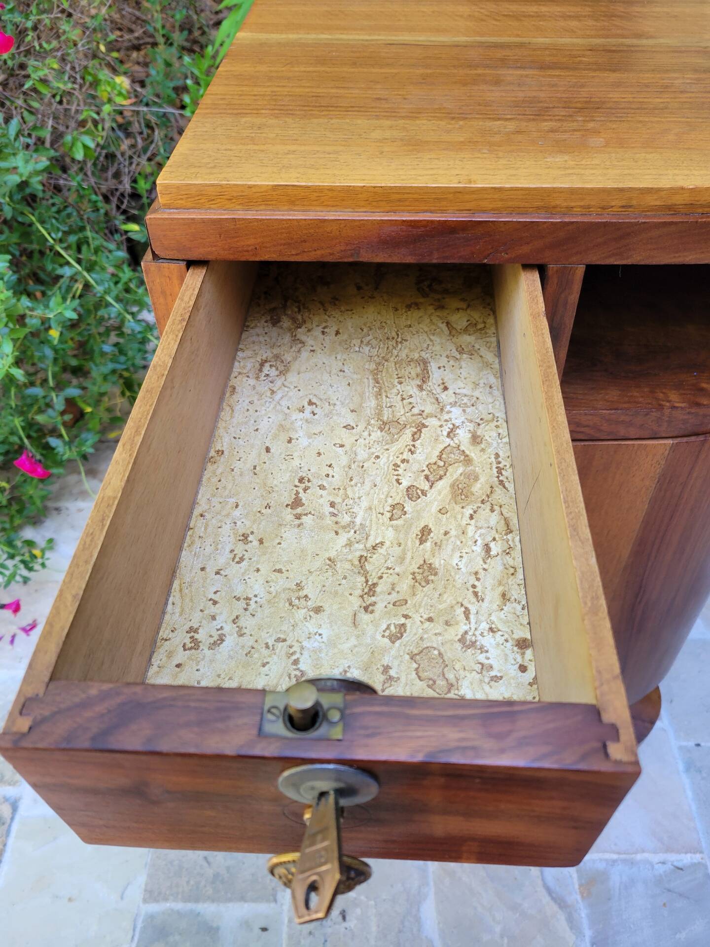 Art Deco bedside table or side table from the 1930s.