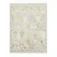 Decorative Oushak Wool Area Rug with Geometric Design. Hand-knotted Beige Carpet