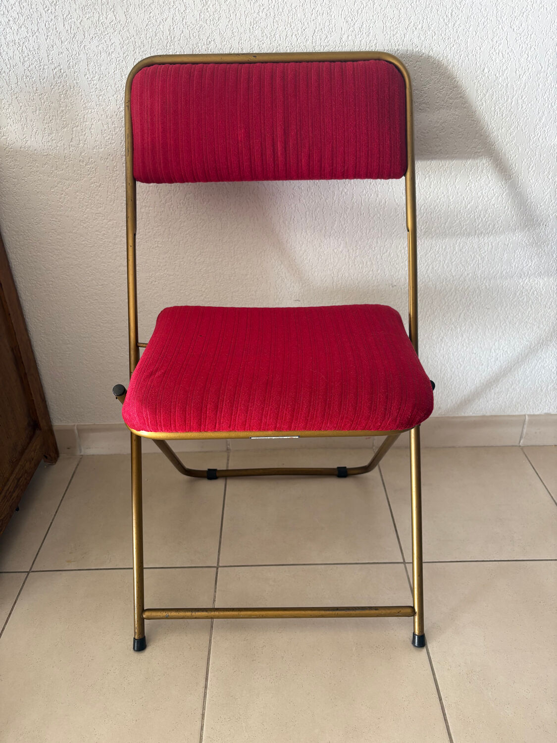 Red Lafuma folding chair