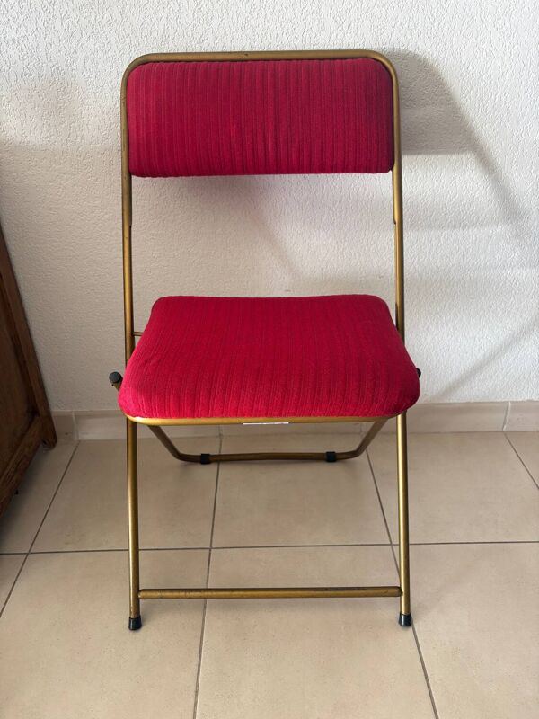 Chaise pliante Lafuma rouge