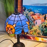 Vintage style Tiffany lamp | lampshade with cat motif