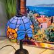 Vintage style Tiffany lamp | lampshade with cat motif