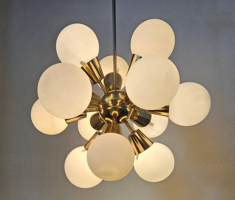 Rare Midcentury Chandelier Sputnik, Kamenicky Senov, 1970s