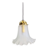 Vintage Glass & Brass Handkerchief Pendant Lamp from Peill & Putzler, 1960s