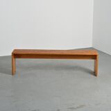 Solid pine bench, Les Arcs 1800, France, circa 1975