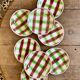 Lot de 8 assiettes plates anciennes, modèle Sousse de Digoin Sarreguemines