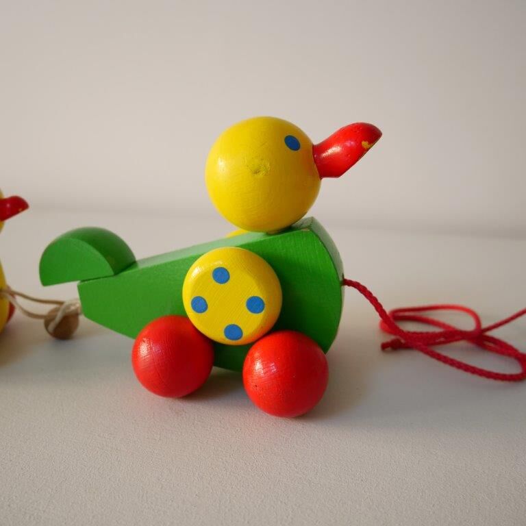 Pulling wooden ducks