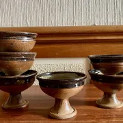 6 cups Pierre Digan in pyrite stoneware