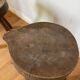 Pair of brutalist stool in solid oak 60s
