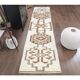 Vintage Turkish Handmade Wool Cotton Beige Runner 81x348