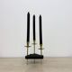 Mid century candle holder brass and lucite , 1970s
