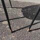 Paire de chaises « tonneau » pieds compas années 60