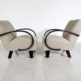 Pair of bentwood armchairs by Jindrich Halabala - Czech Republic 1940s