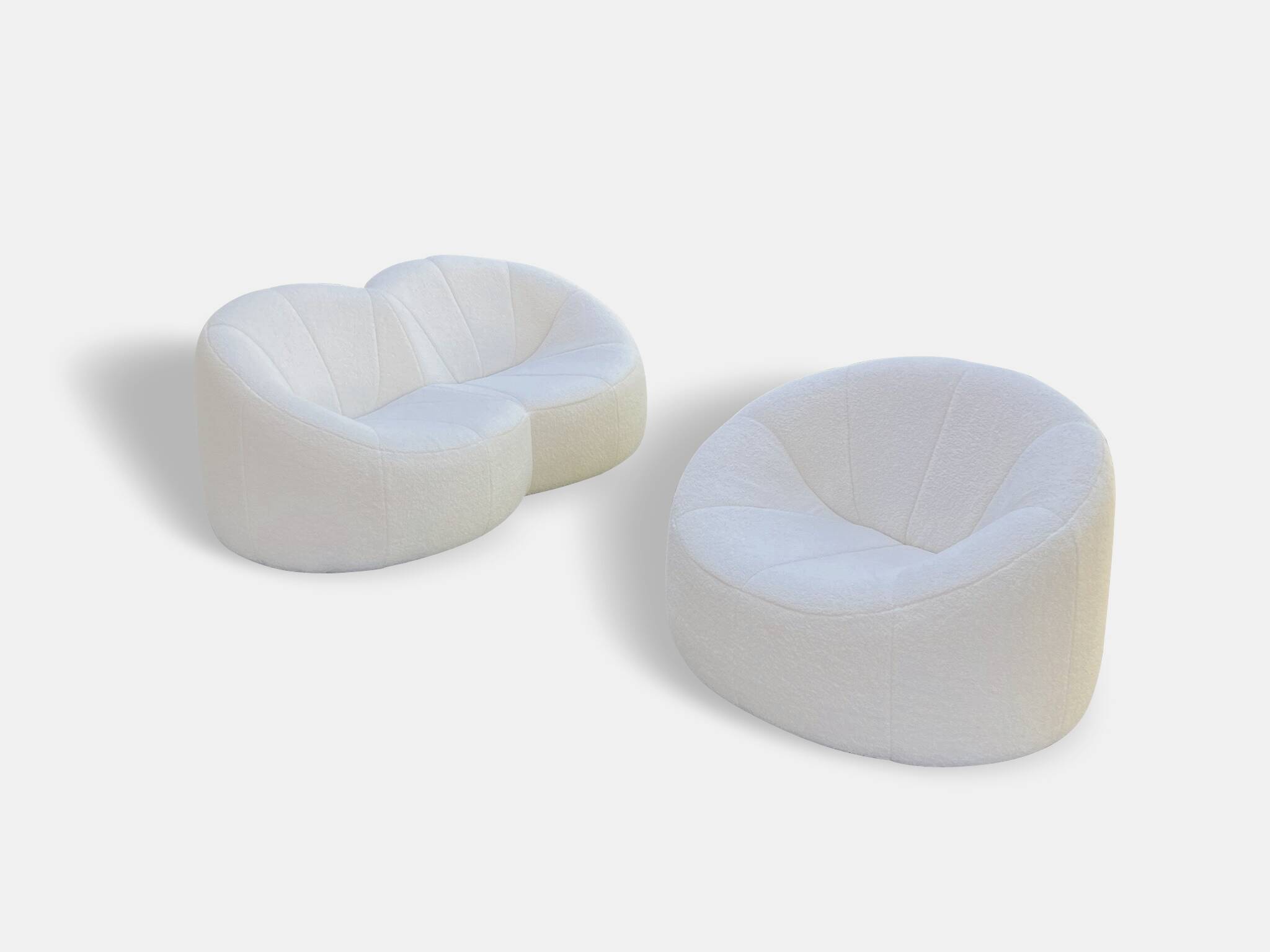 sofa + armchair "Pumpkin" by Pierre Paulin reupholstered