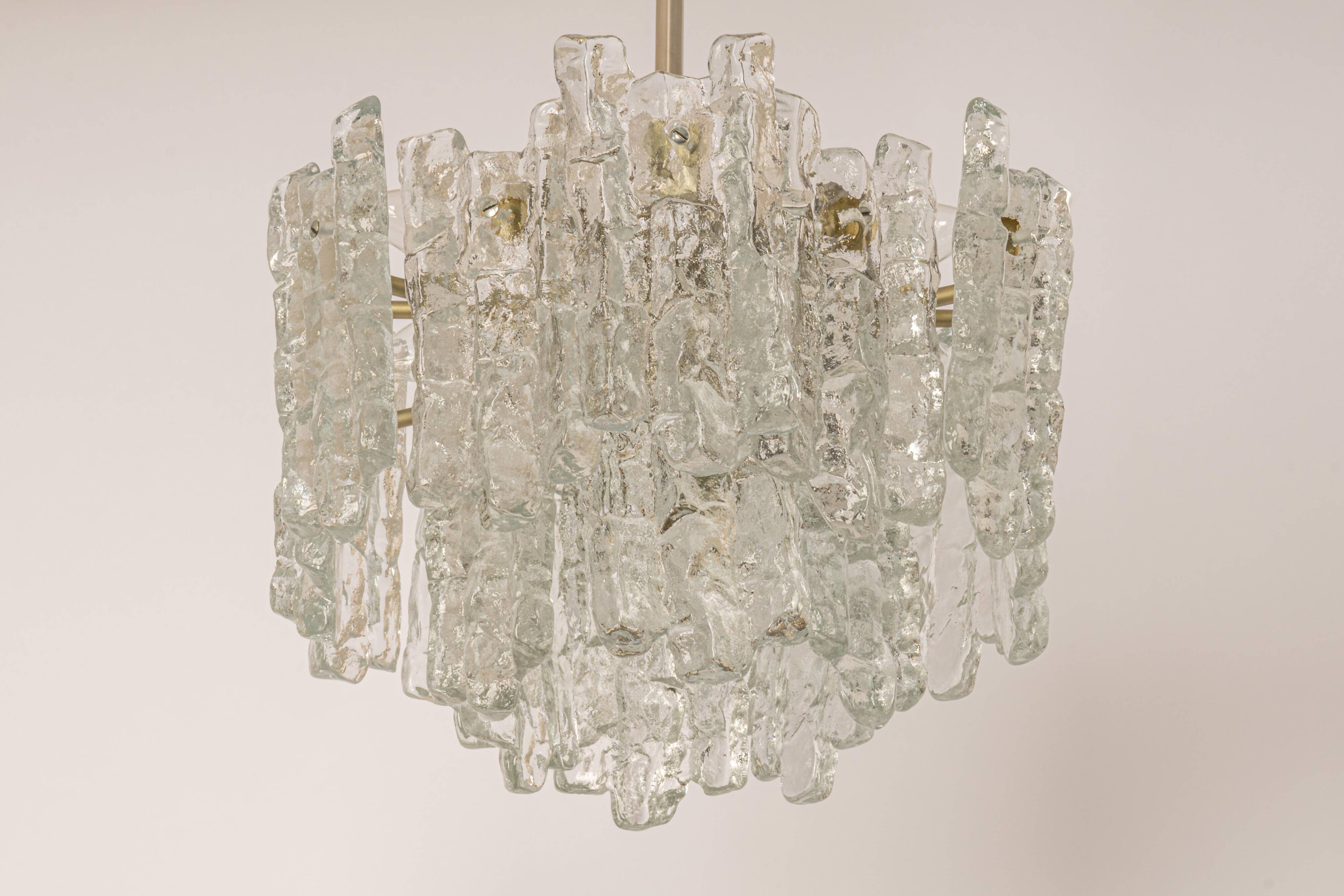 Murano glass ice chandelier by Kalmar, Austria, 1960s