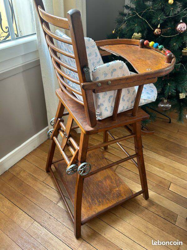 Vintage wooden high chair