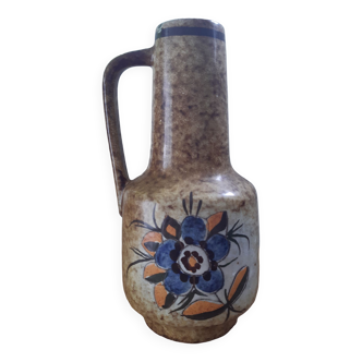 German ceramic pitcher vase floral decoration