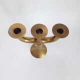 Swedish three-branch brass candlestick