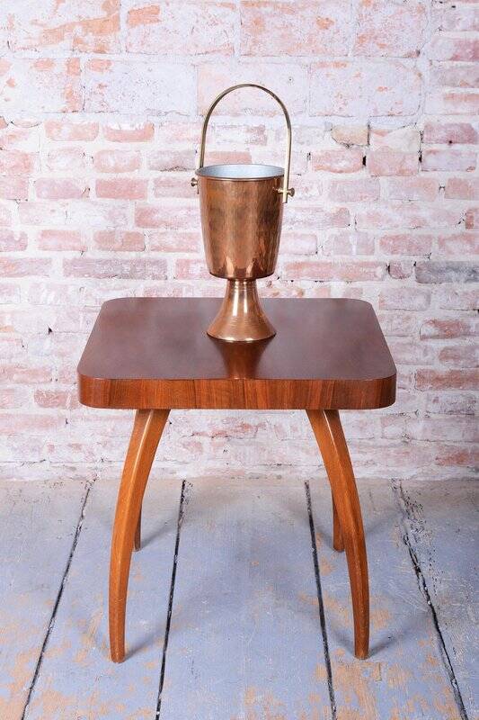 Art Deco Standing Champagne Cooler in Brass and Copper, France, 1920s