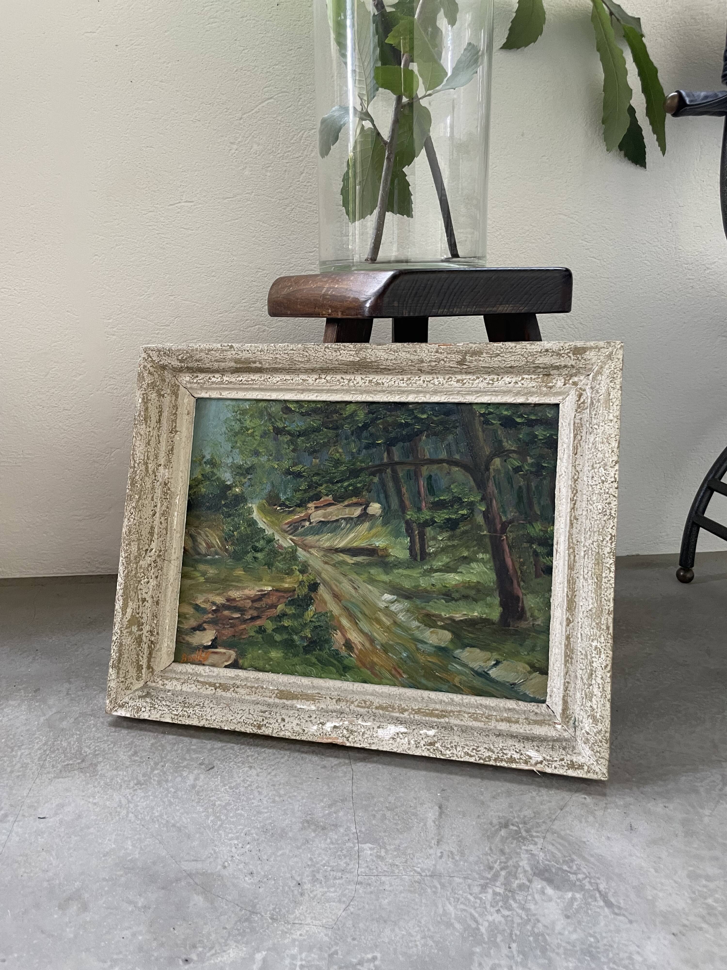 Oil painting walk in the Bailly forest