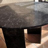 Round gray marble dining room table 70s/80s vintage