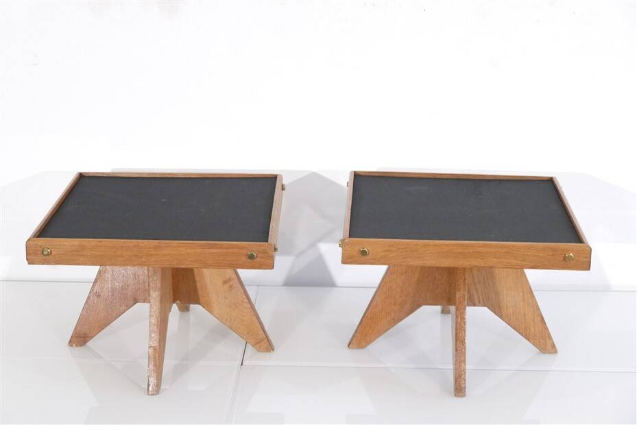 Pair of reconstruction style side tables 1950