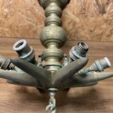 Lustre hebraique etoile juive lampe de chabbat, judaica , bronze