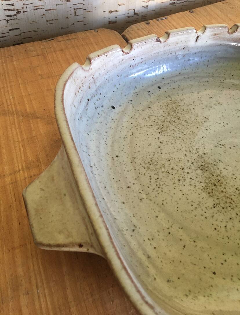 Glazed terracotta dish from the 1980s